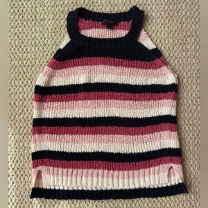 Sleeveless Summer Sweater by JCrew, size Small, in Navy/Pink/Cream